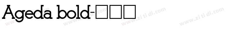 Ageda bold字体转换